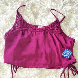 NwT Dark Orchid Free People Top size M